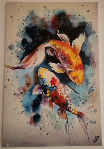 ArteDiAlina.com painting: Aquatic Dance